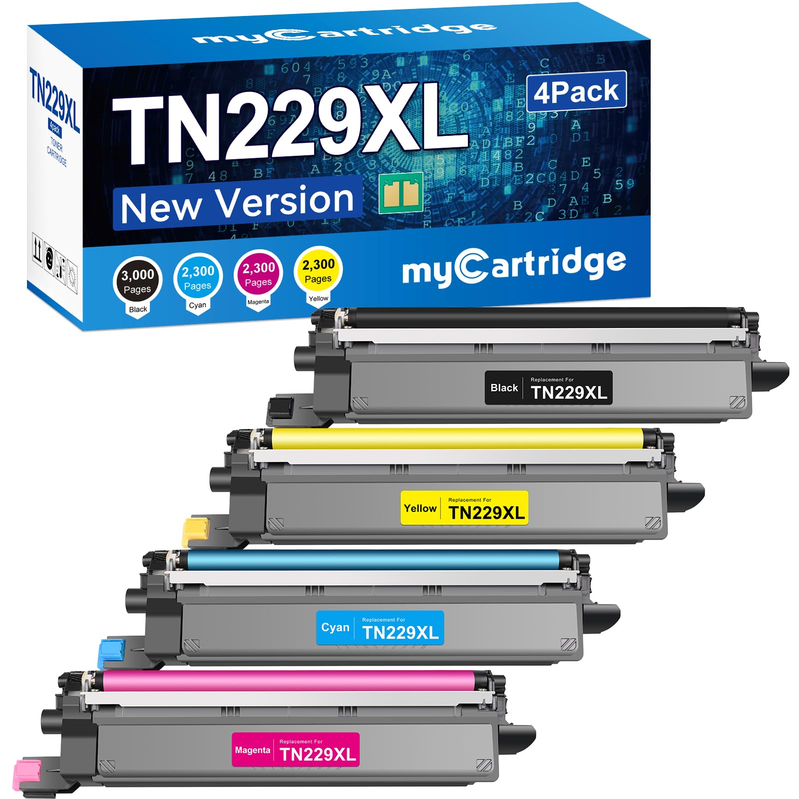 mycartridge Brother TN229 Toner Compatible 4 Pack