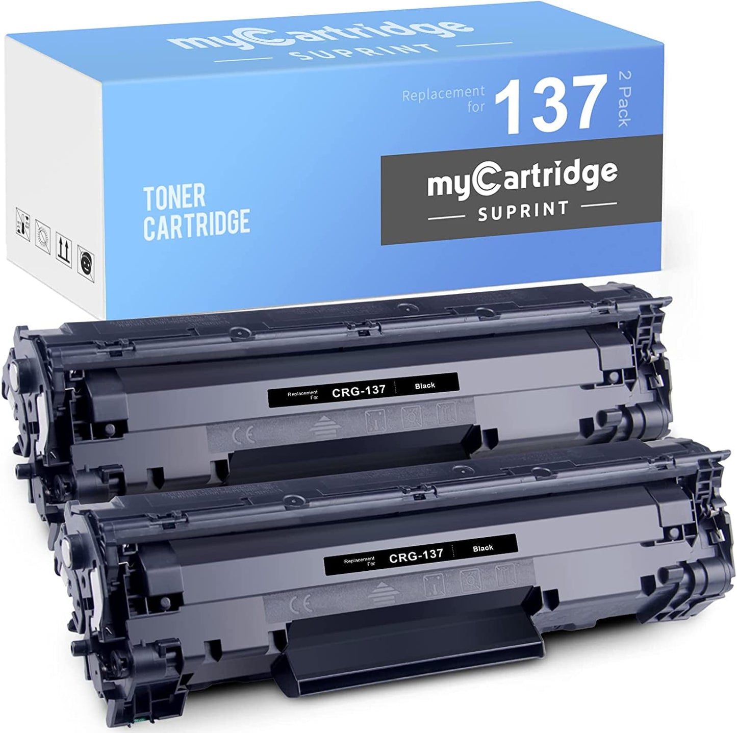 137 Black Toner Cartridges Compatible with Canon CRG137 for MF236n D570 LBP151dw MF247dw MF249dw MF232w MF242dw MF244dw MF216n MF227dw MF212w Printer, 2 Black